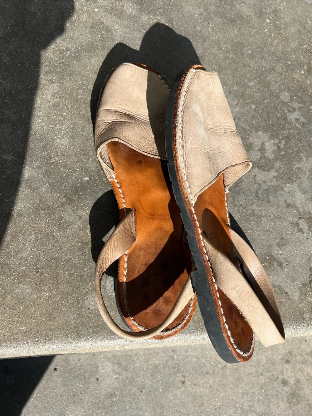 Women’s Neutral Beige Leather Slingback Sandals